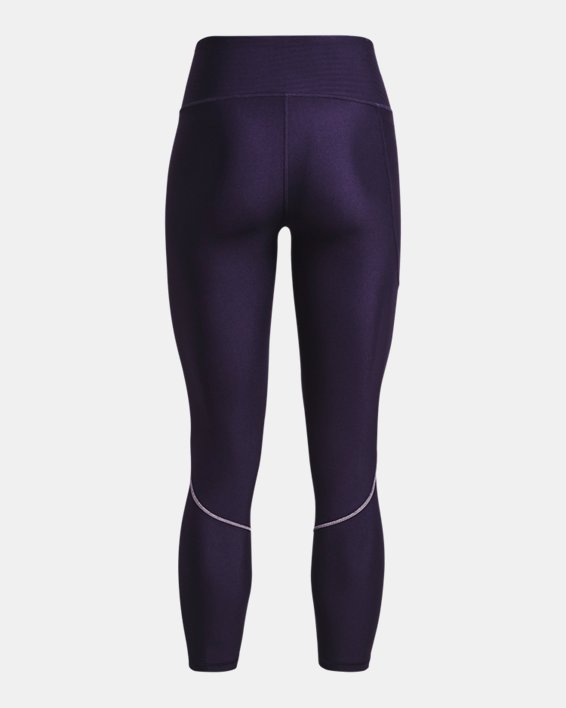 Damen HeatGear® No-Slip Waistband Ankle-Leggings, Purple, pdpMainDesktop image number 6
